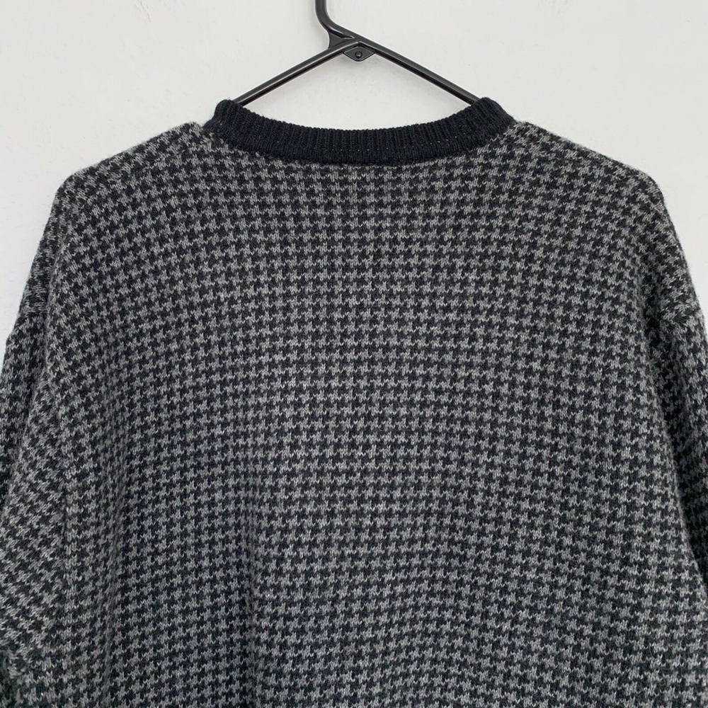Merona Pullover Sweater Size Large Gray Black Houn - Picture 7 of 9